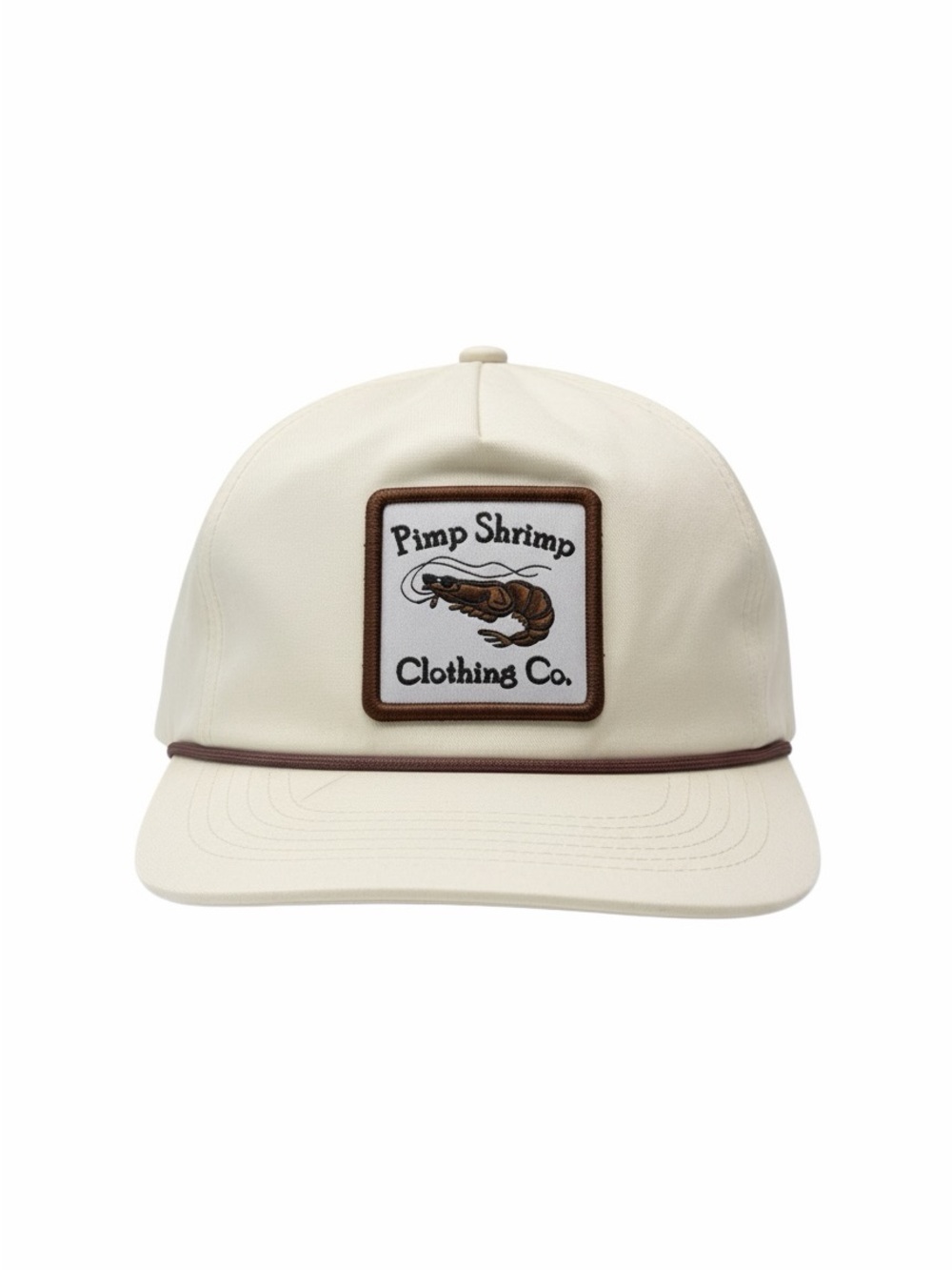 Pimp Shrimp Clothing Co Cream Rope Snapback Hat OS